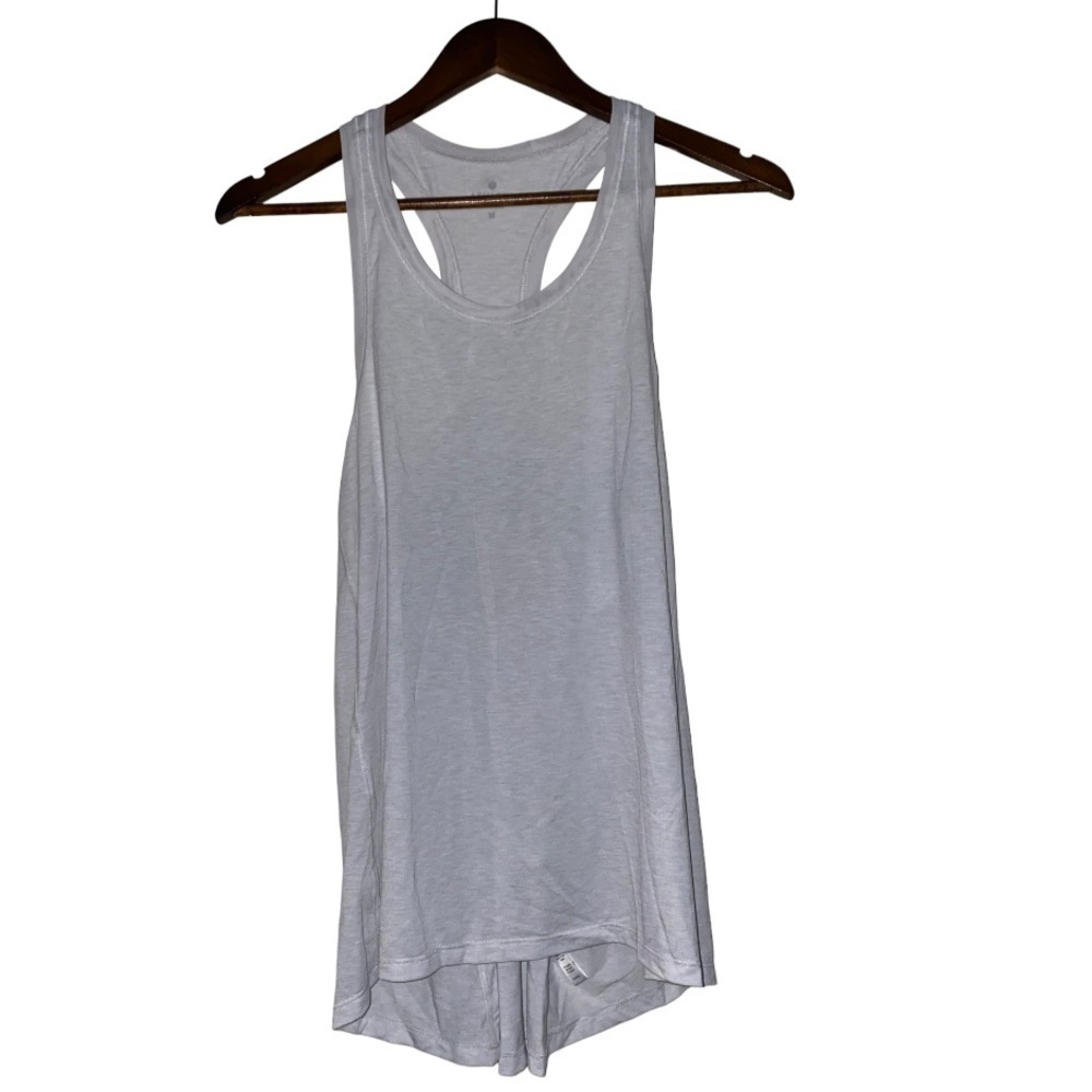 Athleta Racerback Workout‎ White Tank Top Women M Athleisure Gym Running